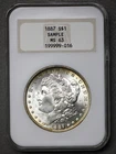 Sample 1887 Morgan Silver Dollar USA $1 Coin NGC MS 63