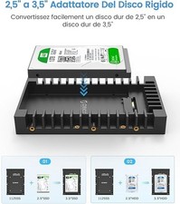 ORICO Adattatore Hard Disk Interno da 2,5" a 3,5" Staffe di Montaggio Rimovibili
