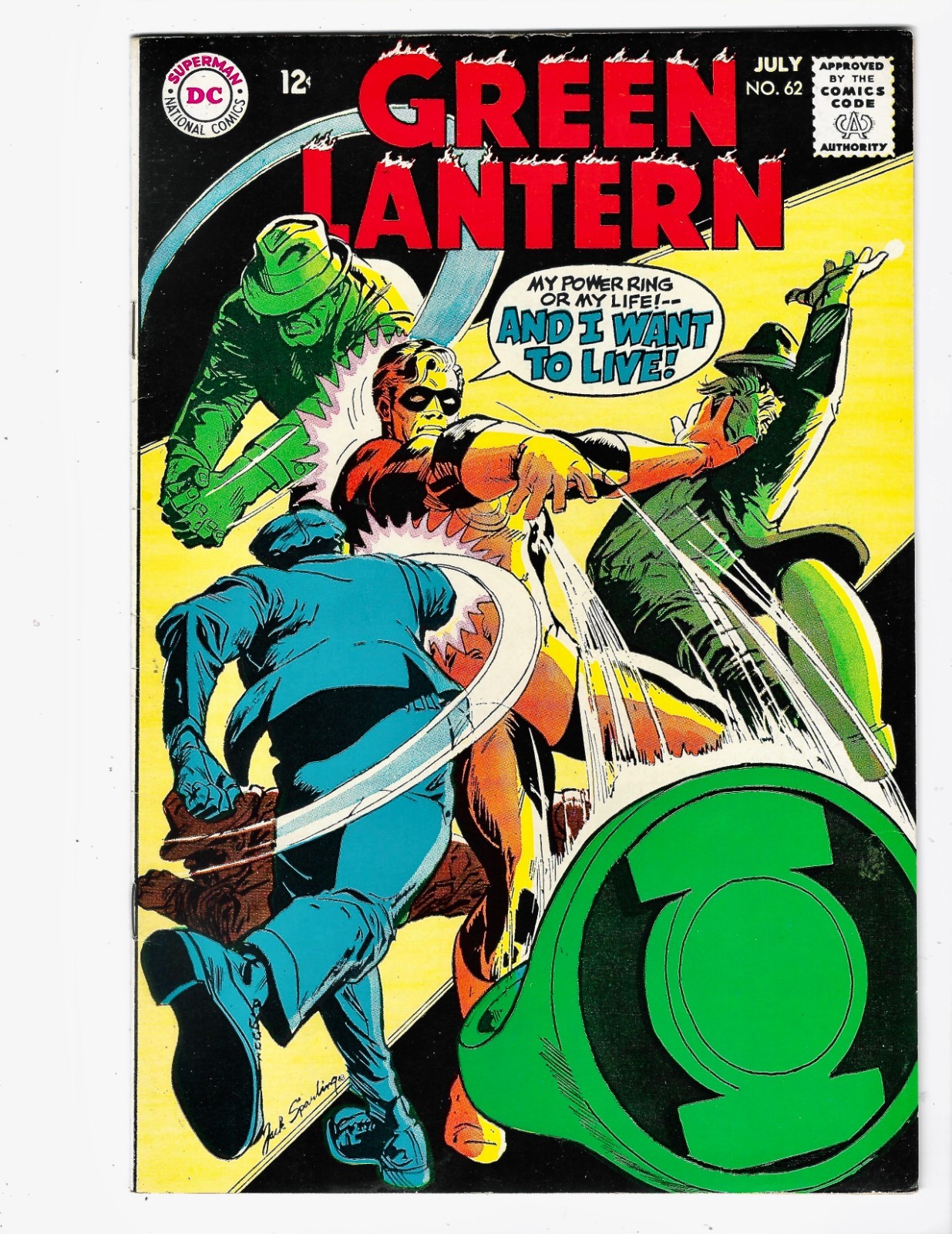 Green Lantern #62 NM- 9.2 DC Comics 1968 - Hal Jordan Batman Jack Sparling Key