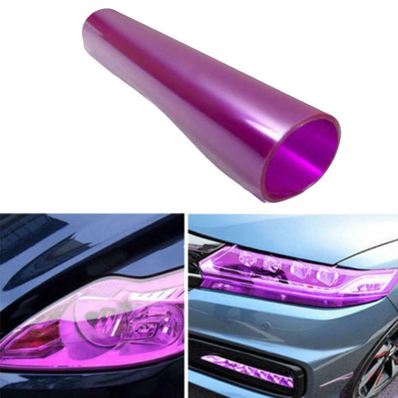 Purple Smoke Vinyl Wrap for Car Headlights Taillights Fog Lights 12x60