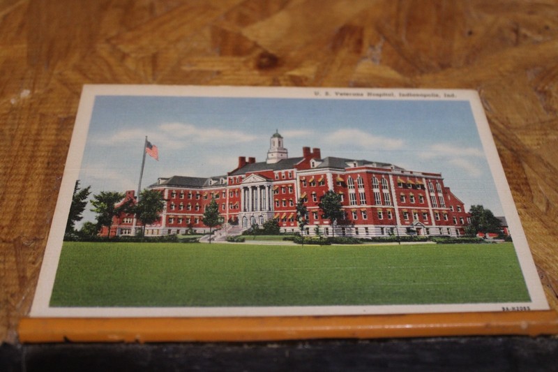 Postcard-X-V. A. Hospital, Indianapolis, Ind.-Linen-Unposted