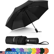Compact Travel Umbrella Auto Open Close Windproof UV Protection Lightweight Mini