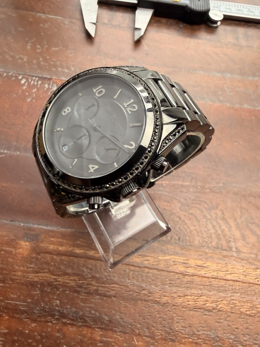Authentic‎ Michael Kors Chronograph Quartz Crystal Black Dial Ladies Watch Michael Kors Runway Chronograph Quartz Black Dial Ladies  main image 3