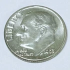 1963-D 10C Roosevelt Dime 90% Silver - MS MINT STATE PLUS DETAILS #5722
