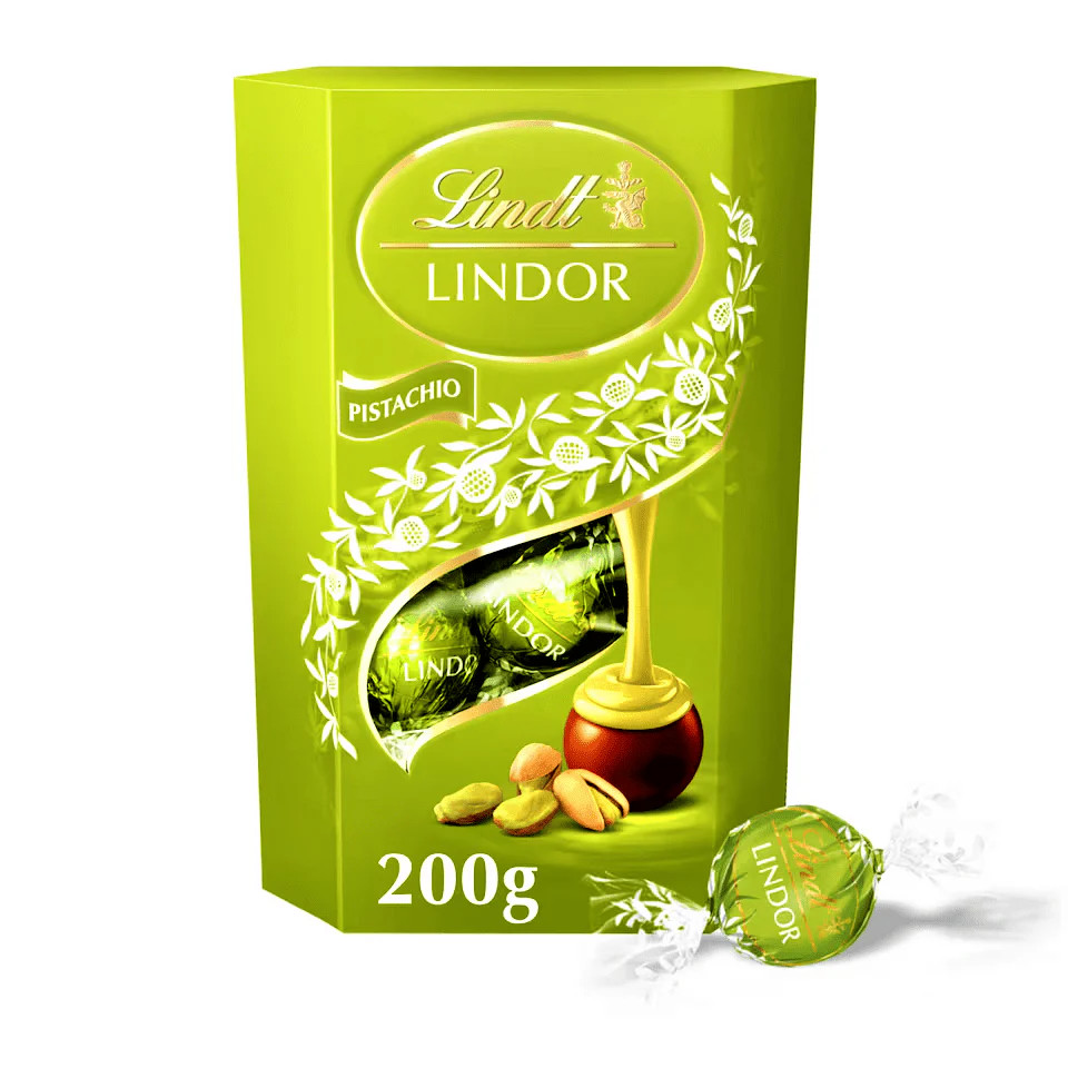Lindt Lindor PISTACHIO Chocolate Truffles Gift Box 200g