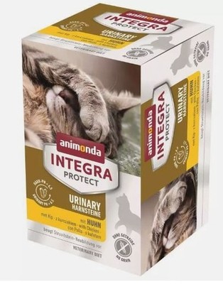 Animonda Integra Adult Urinary Struvitstein Katzenfutter Huhn 12x100g MHD Mai 24