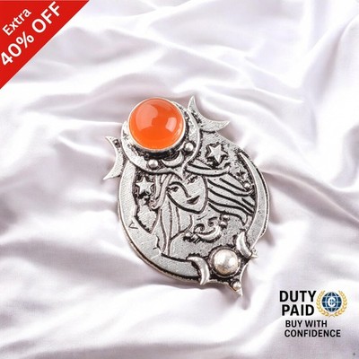 Sacral Chakra Carnelian Gemstone Birthday Wife Pendant Jewelry Sterling Silver