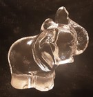 Vintage Goebel Solid Lead Crystal Baby Elephant Calf — photo 1
