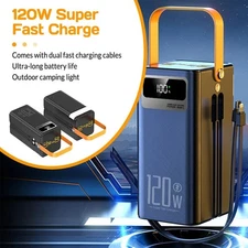 120W Portable 70000mAh Power Bank Large Capacity External Battery Fast Charging