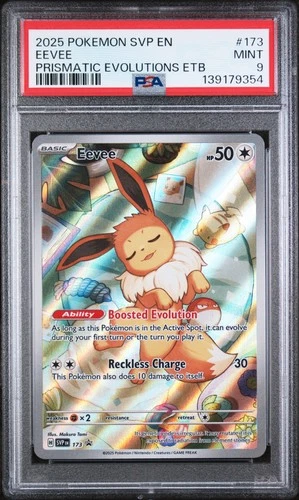 2025 POKEMON SVP PRISMATIC EVOLUTIONS ELITE TRAINER BOX #173 EEVEE PSA 9