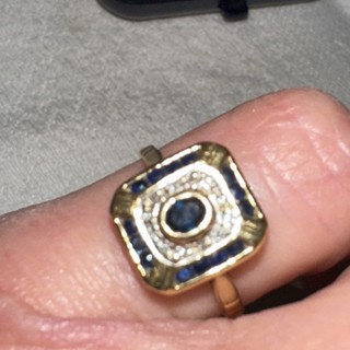 bague or 18 carats ancienne