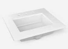 Robern TF25UCO-8 Profiles and Cartesian 25" Three Hole Vanity Top - Quartz White