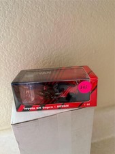 Pop Race Toyota Gr Supra X Advan 1/64 Minicar With Figure C18