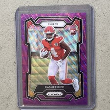 2023 Panini Prizm Rashee Rice Purple Wave Rookie /99 Chiefs RC