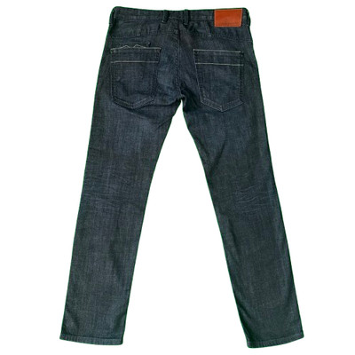 Hugo Boss Jeans Herren Blau Größe W32 L32 Orange 60 Slim Fit Straight Legs Zip Fly.
