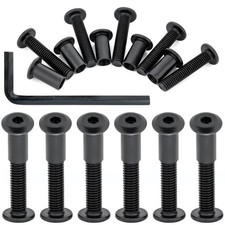 25 PCS M8x40mm M8 Binding Post Screw Sets Leather Crafts Album Black