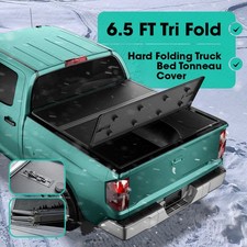 6.5ft Frp Hard Tri-fold Tonneau Cover Truck Bed For 2014-2021 Toyota Tundra