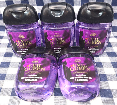 5-Pack ALL NEW Evil Queen DISNEY VILLAINS PocketBac Sanitizers Bath & Body Works