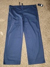 Cherokee Workwear Unisex Drawstring Scrub Pants Navy Blue Large Reg 31" 4100