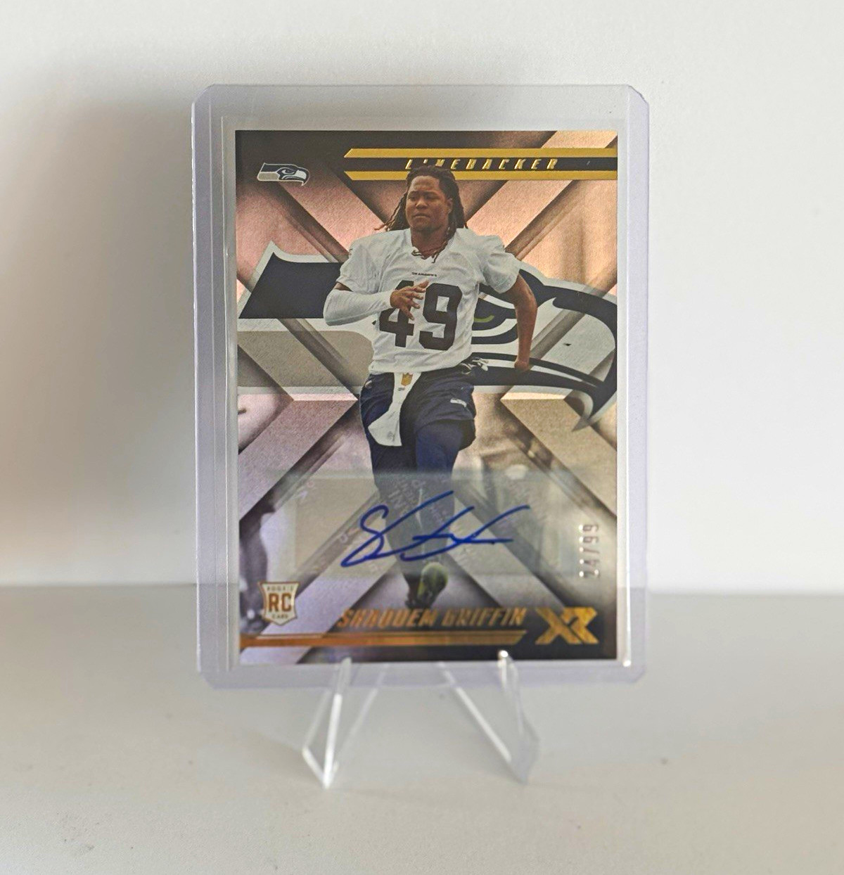 Panini 2018 XR Rookies Shaquem Griffin RC Auto #105 Seattle Seahawks /99