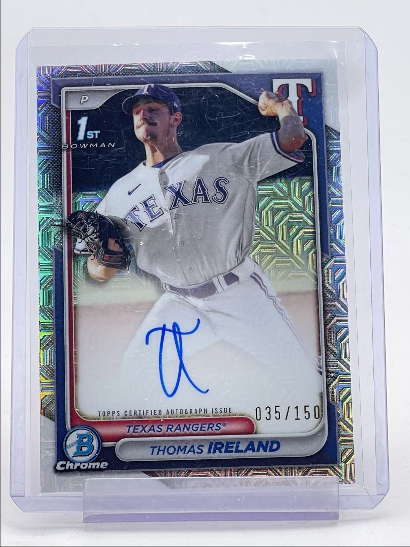 THOMAS IRELAND 2024 BOWMAN CHROME 1ST HTA CHOICE AUTOGRAPH AUTO /150 Q0236