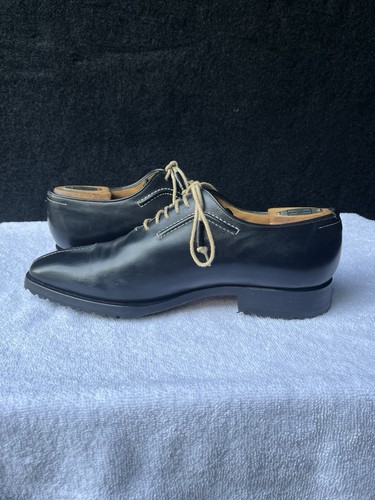 Walter Genuin Italian wholecut Split toe Golf Shoes Black Leather Mens 9US EUC - Picture 8 of 15