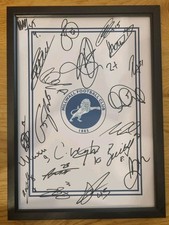 millwall fc firmato 2025 2026 foglio A4 incorniciato firmato a mano 