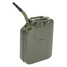 Fuel Can 5 Gal 20L Gasoline Fuel Can Metal Gas Tank Emergency Backup Army Green