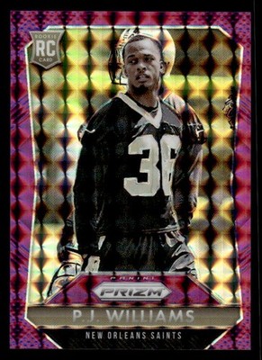 P.J. Williams 2015 Panini Prizm Violet Mosaic Prizm #/50 #275 Saints ESE