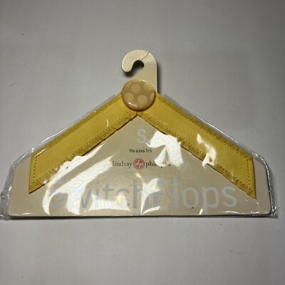 Lindsay Phillips Switch Flops Straps Small 5-6 Yellow Interchangeable Flip Flop