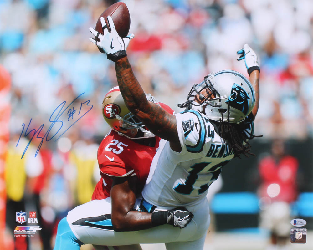 Kelvin Benjamin Autographed Signed Carolina Panthers 16x20 Photo Beckett 