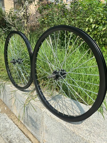 26 inch 10G Heavy Duty Double Wall Spoke Wheel Set Front & Rear Rim & Bike Fork - Picture 7 of 22