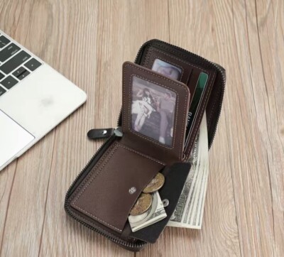 Carteras Para Hombre Billetera Portabilletes de Cuero