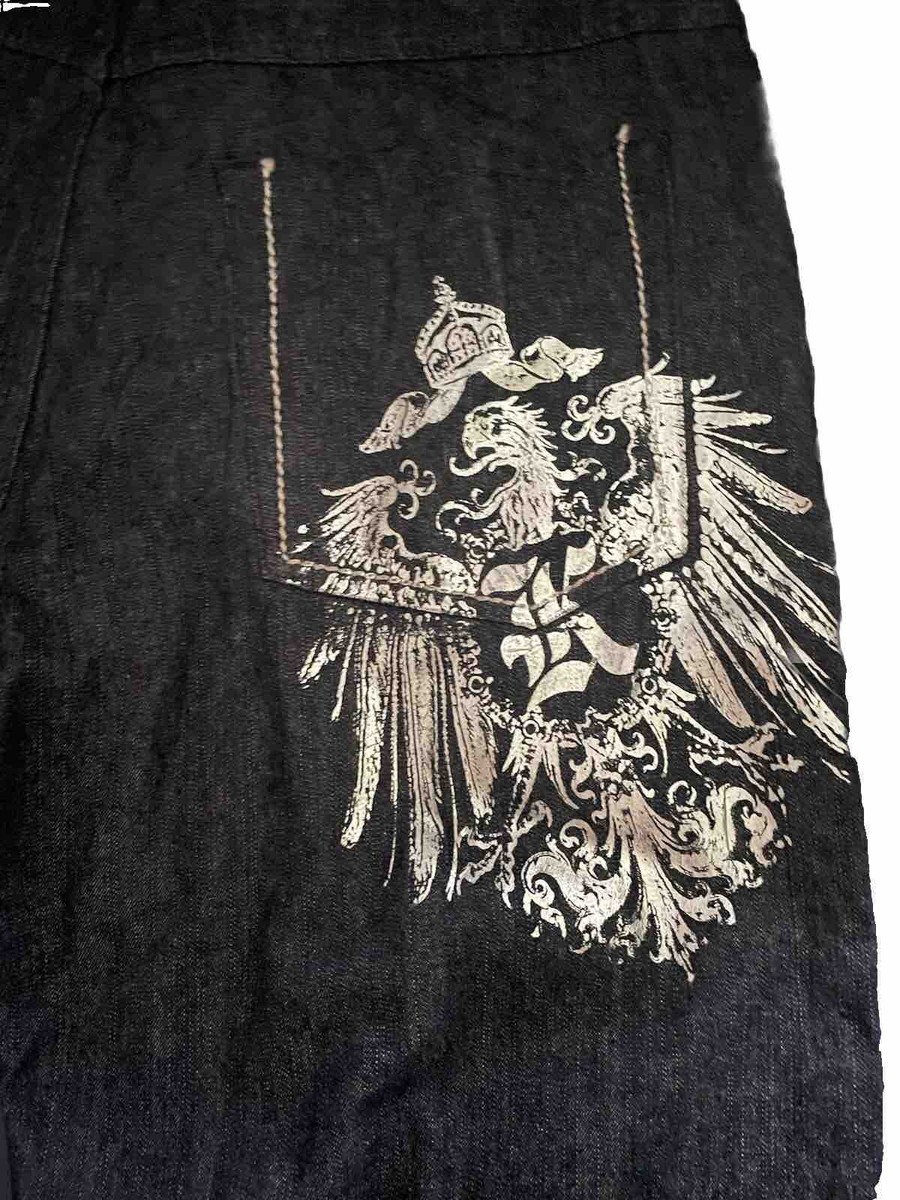 VTG Karl Kani Jeans Baggy Wide Leg Denim Embroidered Rap Hip VTG Karl Kani Jeans Baggy Wide Leg Denim Embroidered Rap Hip