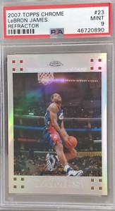 2007-08-Topps-Chrome-LeBron-James-Refractor-PSA-9-Mint