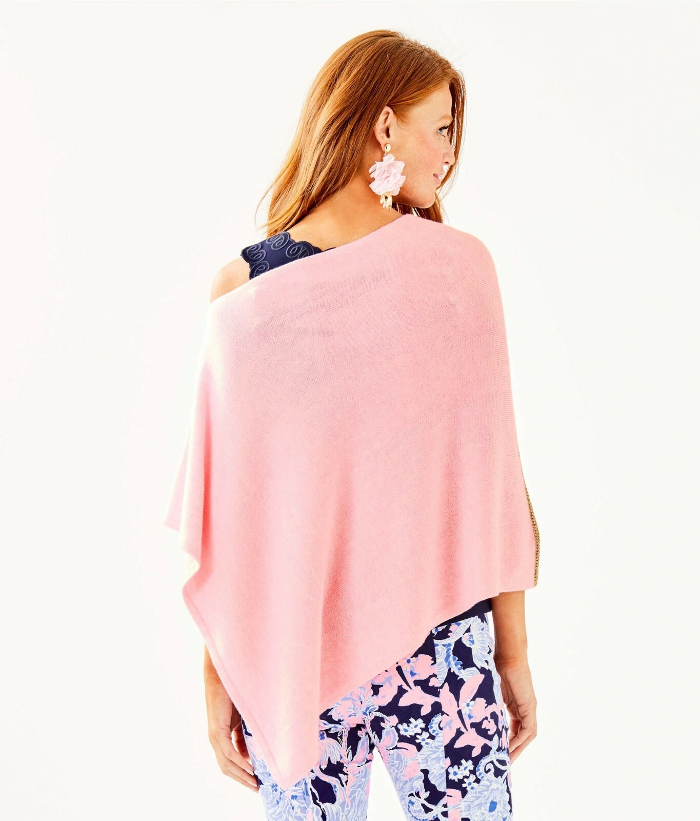 Nowy Lilly Pulitzer CORBY WRAP Coral Reef Tinted Heather Gold Tipping Pink Najnowsze prace, wysoka jakość