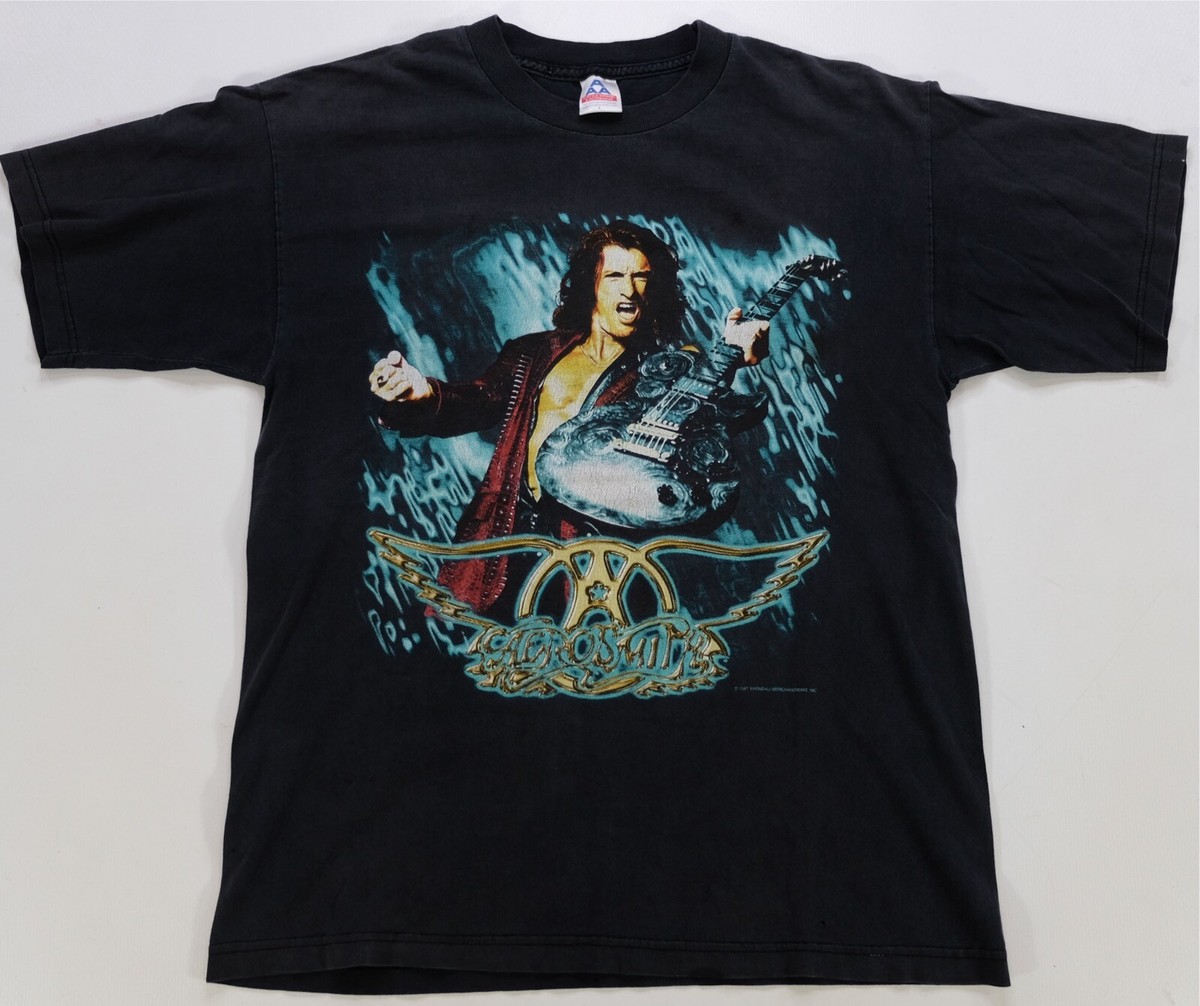 【古着】Aerosmith Nine Lives 1997 Tour T【L】 Rare Vintage Aerosmith Nine Lives 1997 Tour T Shirt 90s