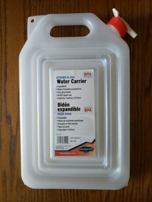 Stansport Expand-A-Jug Water Carrier 2 Gallon Camping Jug, Collapses For Storage