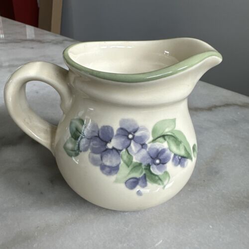 Pfaltzgraff GARDEN PARTY IMPRESSIONS Violets Floral 10 oz. Creamer - Picture 3 of 8