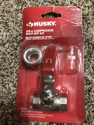 #ad Husky 3 Piece Vertical Air Shut Off Kit Missing Pipe Nipple $9.89