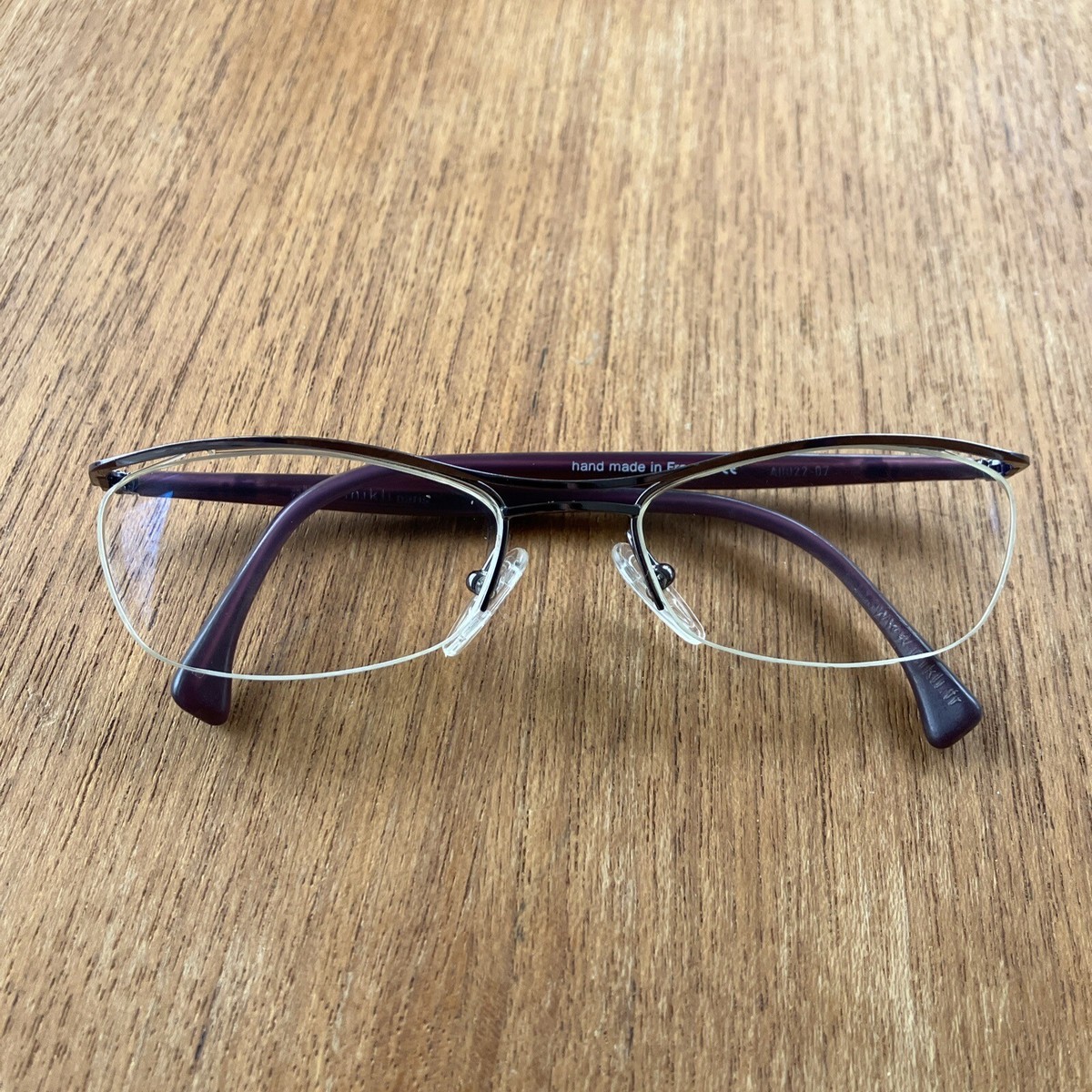 ALAIN MIKLI A0022-07 Half Rim 54-20 Purple Eyeglass Frame Glasses