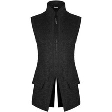 Mens Long Waistcoat Vest Black Gothic Steampunk Victorian Aristocrat