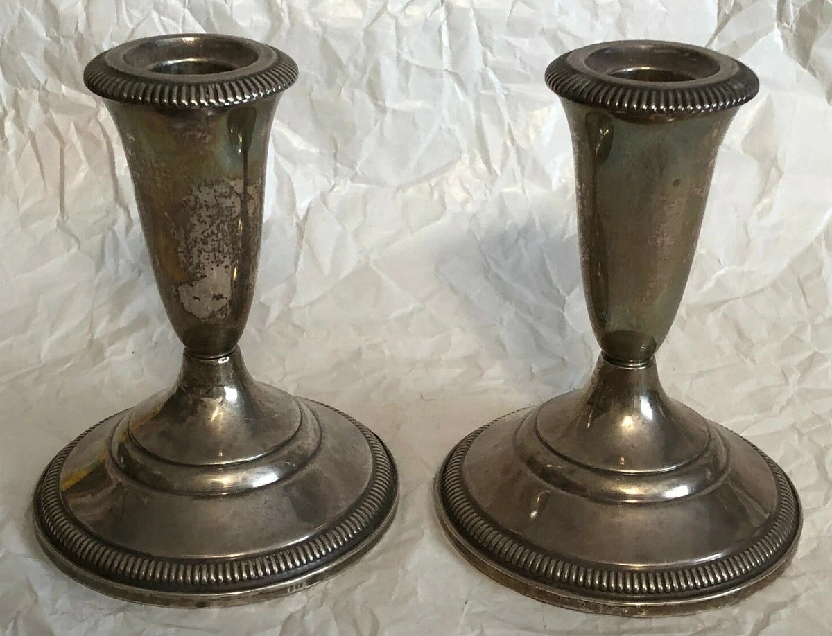 Fisher sterling weighted candlesticks sale