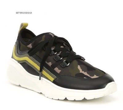 STEVE MADDEN women's CAVO Camouflage WEDGE SNEAKERS Lace Up Casual