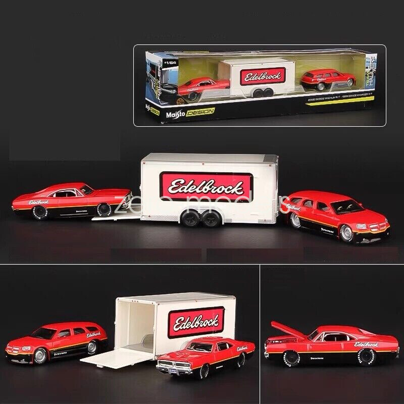Maisto 1:64 2006 Magnum R/T Trailer 1969 Charger Haulers
