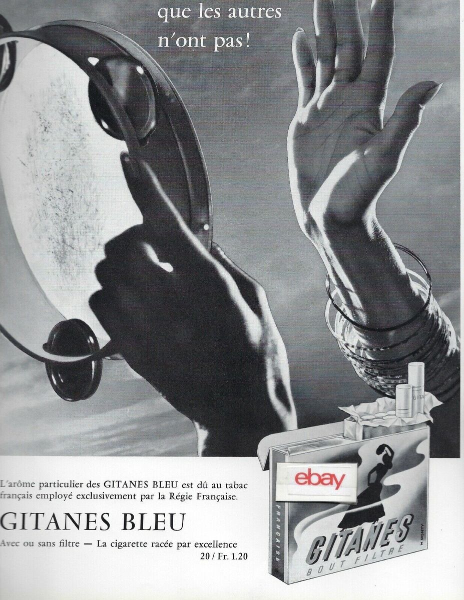 GITANES BLEU FILTRE CIGARETTES 1962 UN QUELQUE CHOSE QUE LES GITANES BLEU FILTRE CIGARETTES 1962 UN QUELQUE CHOSE QUE LES