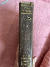Memoirs Of Mrs H More Christian Family Library 1838 Rare Old Book