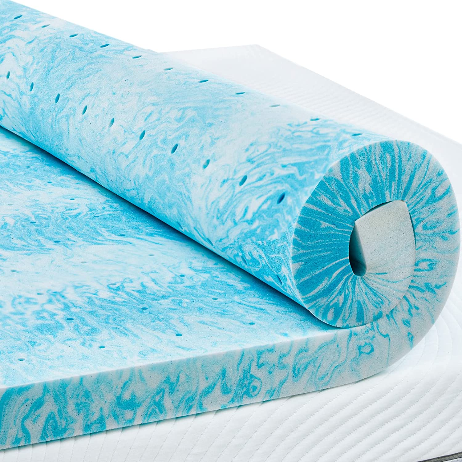 3 Inch Twin Memory Foam Mattress Topper, Cooling Gel Infused Mattress Pad, Venti