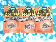 3 Pack - GORILLA Double-Sided MOUNTING TAPE 1 x 60" x3 