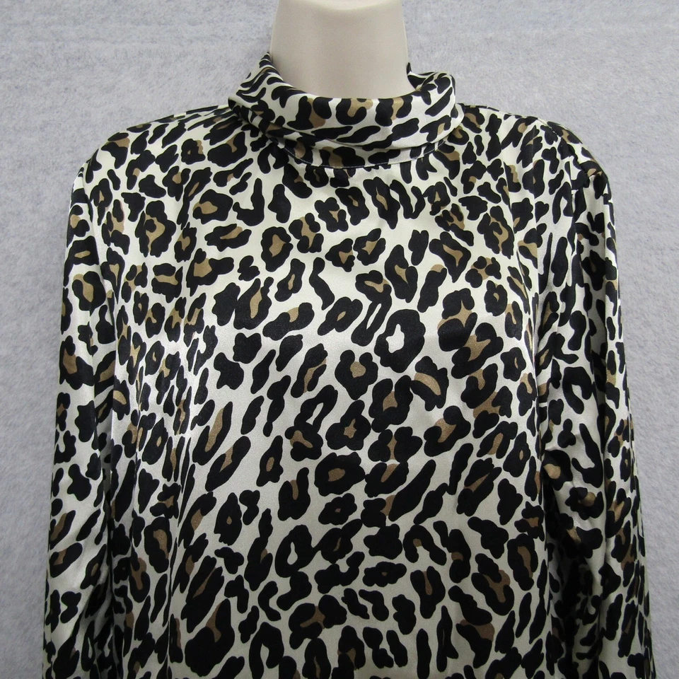 Blusa Top Blusa Mujer Liz Baker Talla 14 Negra Manga Larga Fluido Pullover Foto 4 de 4